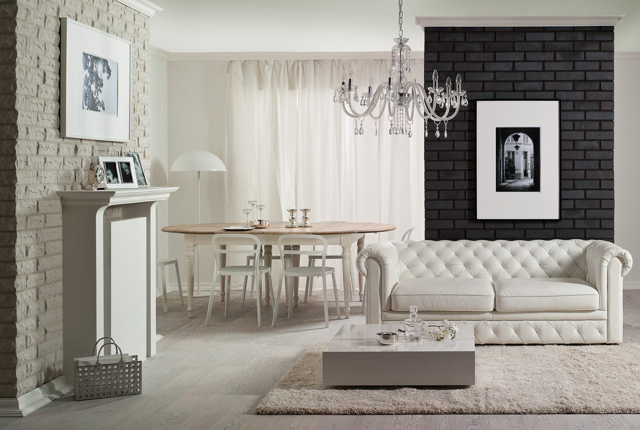 Glamour brick living room